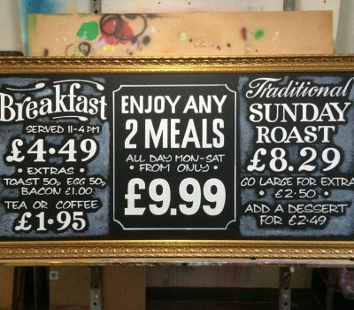 Restaurant Menu Sign
