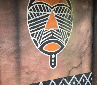 Wall Painting of African Mask