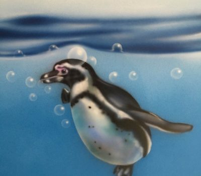 Penguin and Bubbles