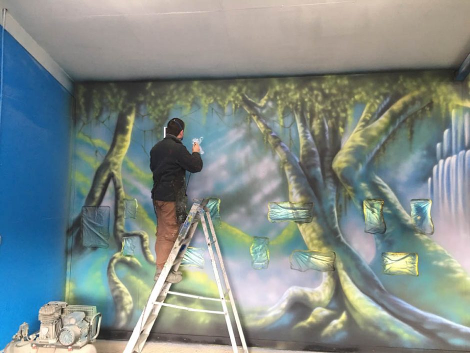 Mural in the Making