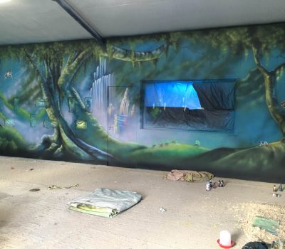 Forest Mural in Preparation