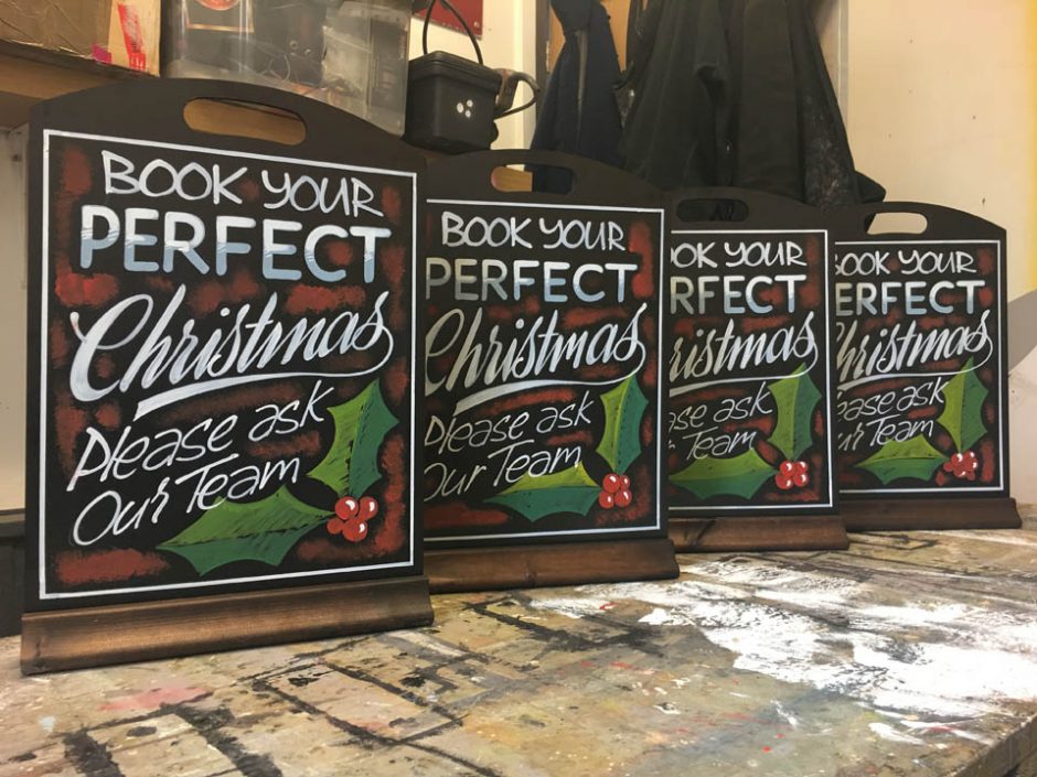 Christmas Table Top Chalkboards