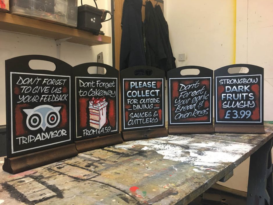 Table Top Chalkboards