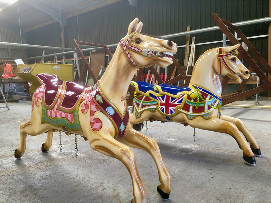 Two Restored Gallopers for Folly Farm